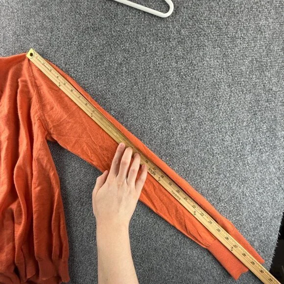 Sid Mashburn Orange V-Neck Sweater - Picture 13 of 14